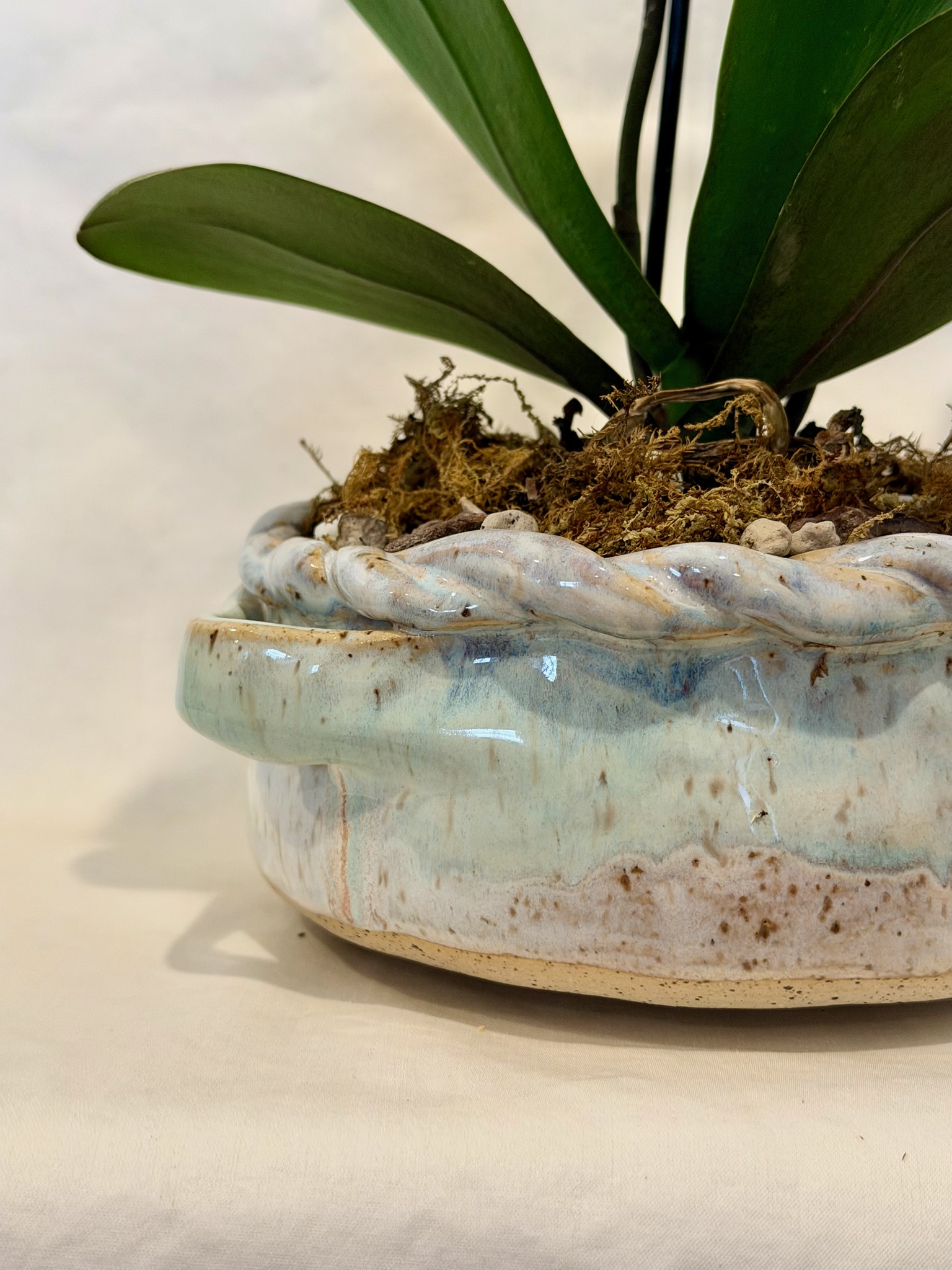 braided basket pot — view 3